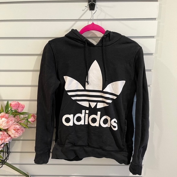 Adidas Black sweatshirt athleisure loungewear - Picture 2 of 9